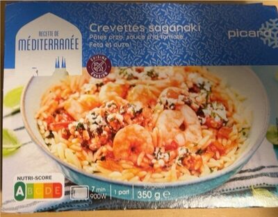 Crevettes saganaki front packaging