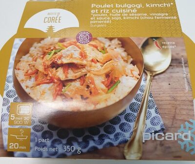 Poulet bulgogi, kinchi et riz cuisiné