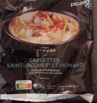 Crevettes st jacques et homard, sauce au Chardonnay