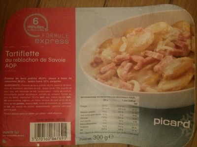 Tartiflette au reblochon de Savoie AOP