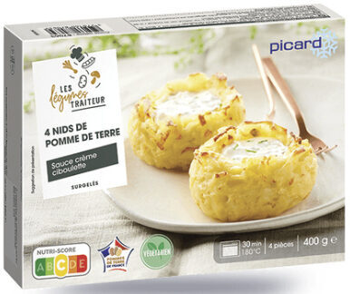 Nids de pomme de terre sauce crème ciboulette front packaging