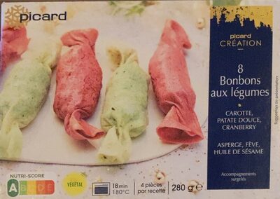 8 Bonbons aux légumes front packaging