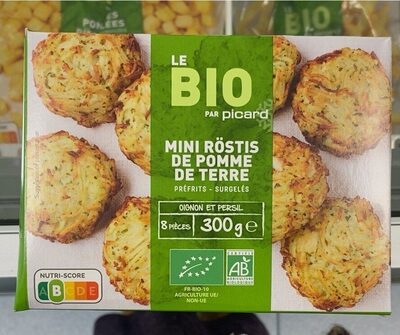 Minis rostis de pomme de terre bio front packaging