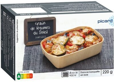Gratin de légumes du soleil front packaging