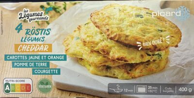 4 Röstis de légumes et cheddar