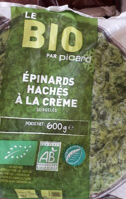 Épinards hachés à la crème bio