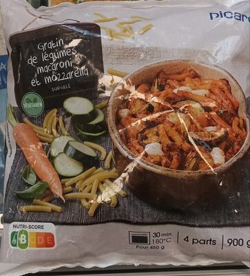 Gratin de légumes macaroni et mozzarella