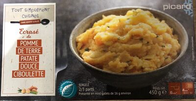 Écrasé de pomme de terre, patate douce et ciboulette