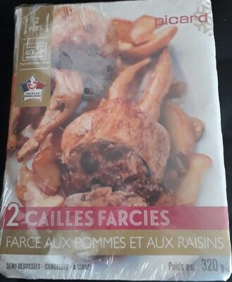 2 cailles farcies farce aux pommes et aux raisins