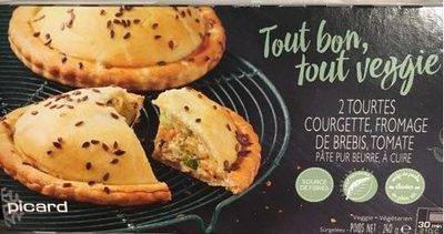 2 Tourtes Courgette, Fromage de Brebis, Tomate