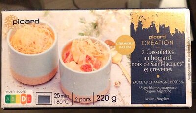 Cassolettes au homard noixde saint Jacques et crevettes