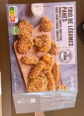 Trio de légumes panés