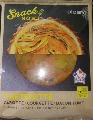 Tartelette carotte courgette bacon fumé