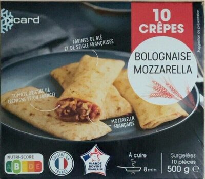 10 crêpes bolognaise mozarella