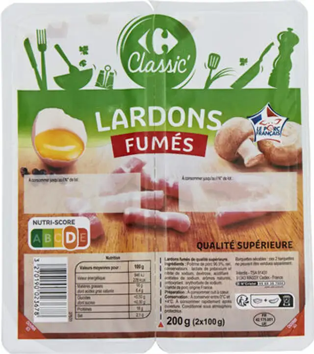 Lardons Fumés front packaging