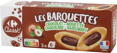 Las bandejas chocolate-avellana