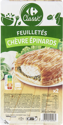 Feuilletés chèvre épinards