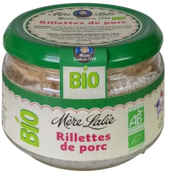 Rillettes de Porc Bio front packaging
