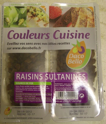 Raisins sultanines