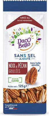 Noix de pécan grillées sans sel ajouté front packaging