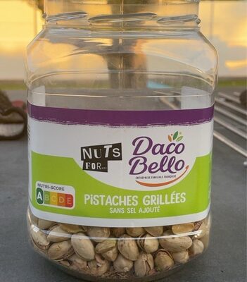 Pistaches grillées sans sel ajouté front packaging