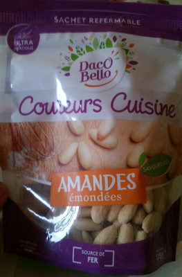 Amandes émondées front packaging