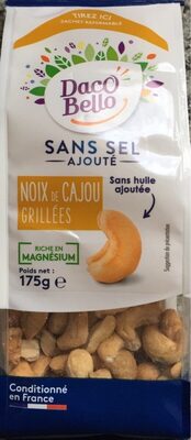 Noix de cajou grillées front packaging
