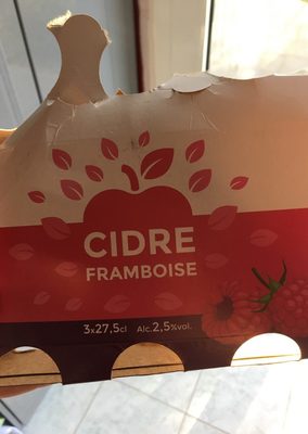 Cidre framboise front packaging