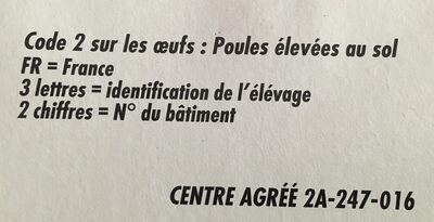 12 œufs de poules élevées au sol Cat A gros front packaging