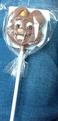 Sucette de chocolat au lait décoré