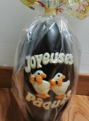 Moulage de chocolat noir front packaging