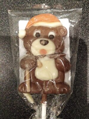 Sucette de chocolat au lait décoré