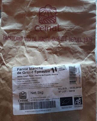 Farine blanche de grand épeautre front packaging