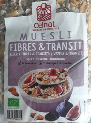 Muesli  fibre et transit front packaging