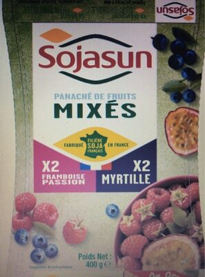 Panaché de fruits mixés : 2 passion framboise 2 myrtilles