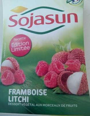 Dessert végétal aux morceaux de fruits, Framboise Litchi (4 Pots)