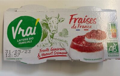 Yaourt crémeux et fraises de France