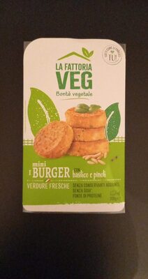 Mini burger con basilico e pinoli