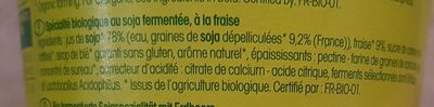 Bio Soja Spezialität Erdbeere ingredients label