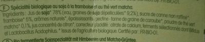 So Soya Himbeere-Matcha ingredients label