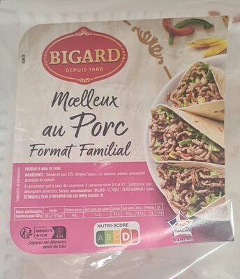 Moelleux au porc front packaging