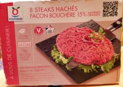 8 steaks hachés façon bouchère (15 % MG)