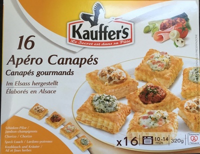 Kauffer's Gourmet canapés front packaging