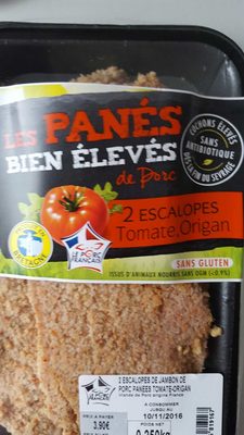 Les Panés Bien Élevés de Porc - 2 Escalopes Tomate, Origan
