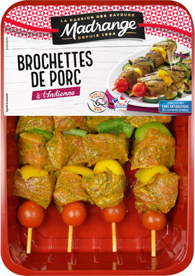 Brochettes de porc à l'indienne