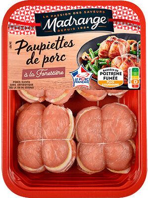Paupiettes de porc lardées à la forestière