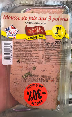 Mousse de foie aux 3 poivres