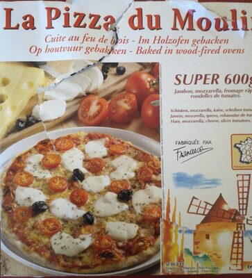 Super 600g jambon mozzarella fromage râpé rondelles de tomates