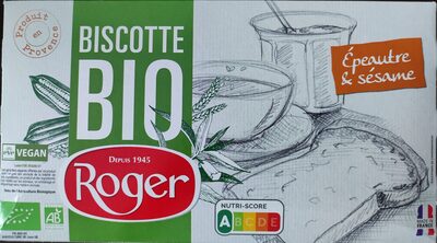 Biscottes bio épeautre et sésame front packaging