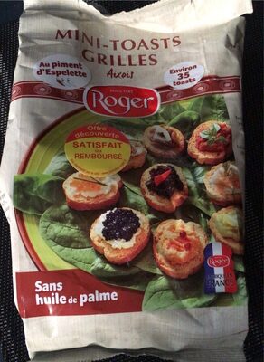 Mini toasts grillés au pilent d’Espelette front packaging